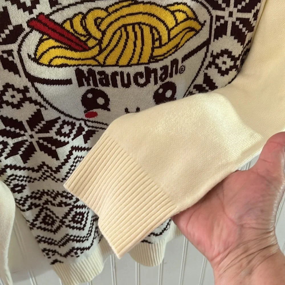 Maruchan Graphic Long Sleeve Sweater Like New sz Large